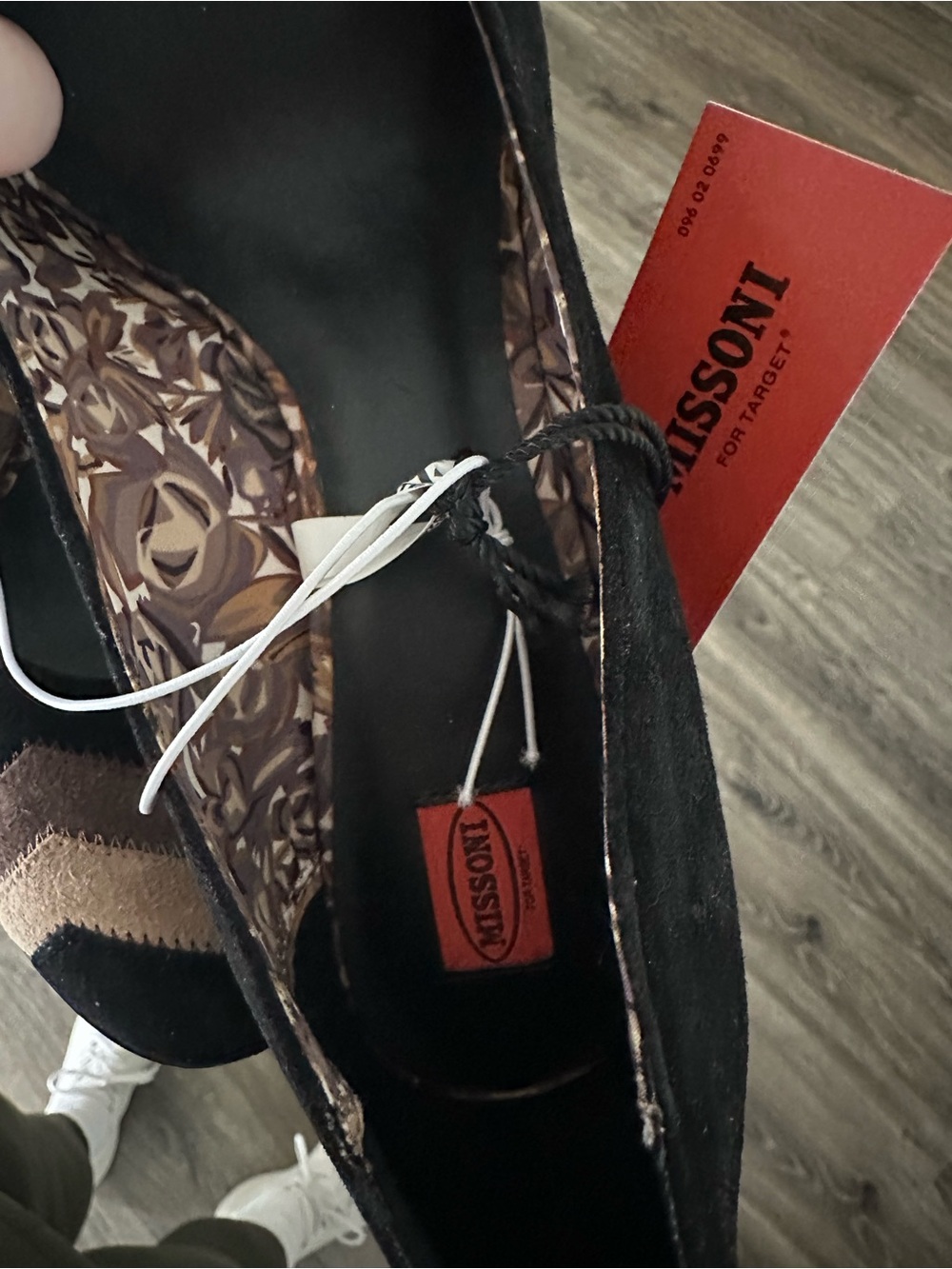 NWT Missoni For Target Limited Edition Black Suede Pumps with Brown Chevron - Picture 5 of 7
